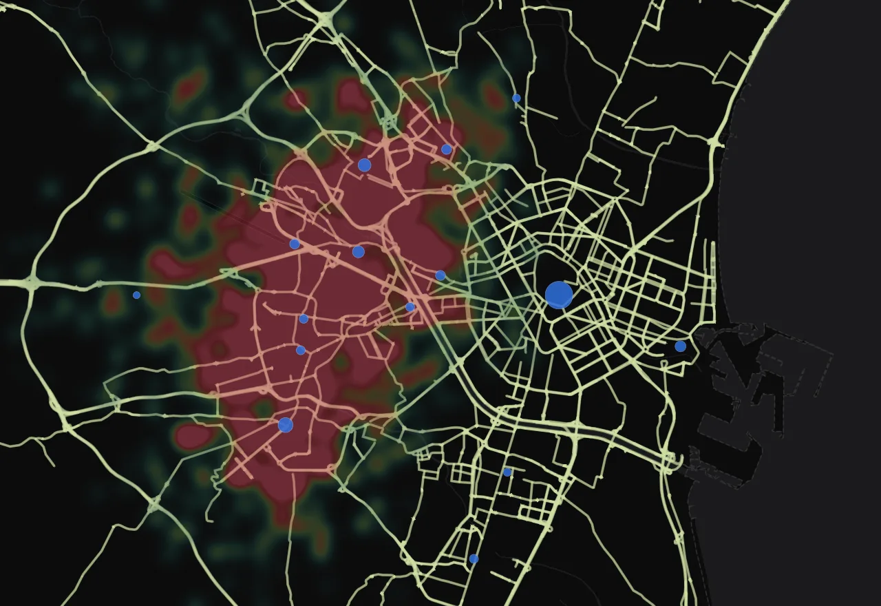 Servicio de teselas vectoriales sobre cartografía